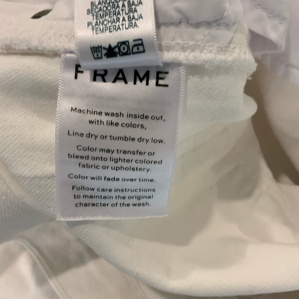 FRAME DENIM Le High White Denin Jeans Sz. 32 - Picture 9 of 12
